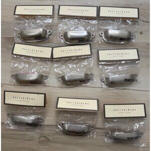 Pottery Barn Cup Pulls Brushed Nickel Satin Silver Cabinet Drawer 4 inches New 9